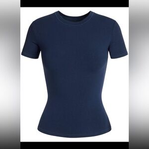 SKIMS Navy Short Sleeve Tee